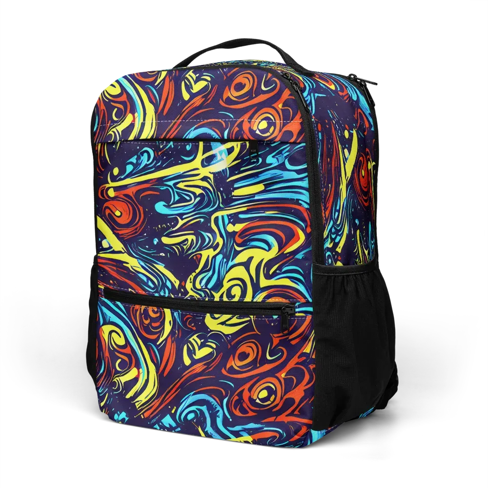 Vivid Whirlwind on Utility Backpack — Left Front