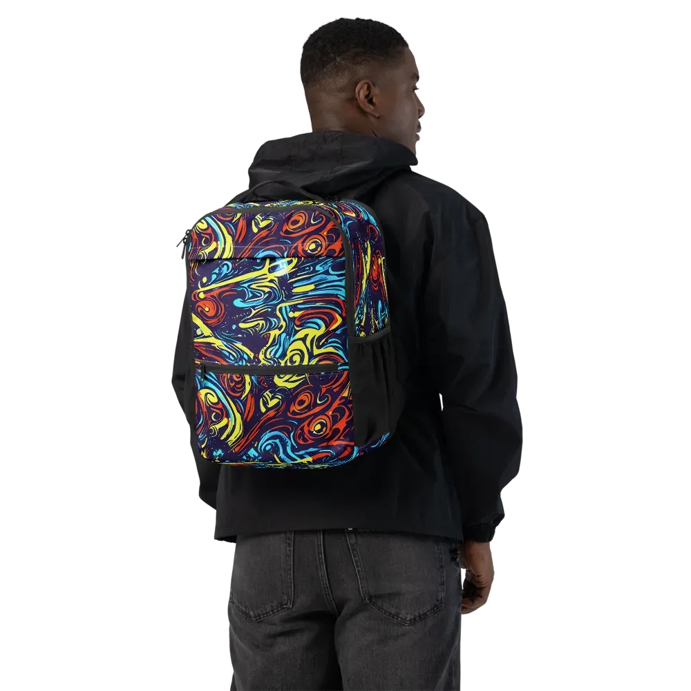 Vivid Whirlwind on Utility Backpack — Back