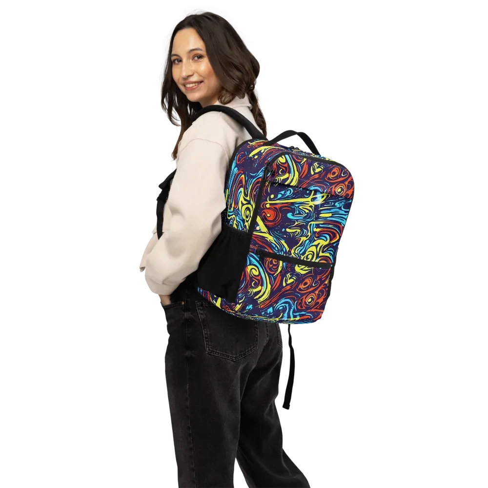 Vivid Whirlwind on Utility Backpack — Back