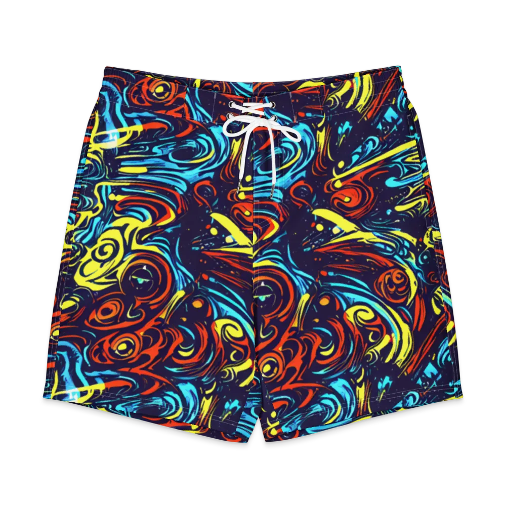 Vivid Whirlwind on Men's Board Shorts — Front