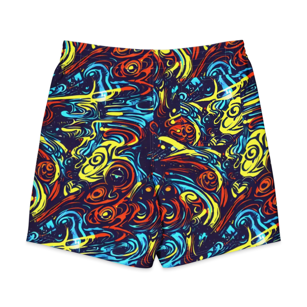 Vivid Whirlwind on Men's Board Shorts — Back