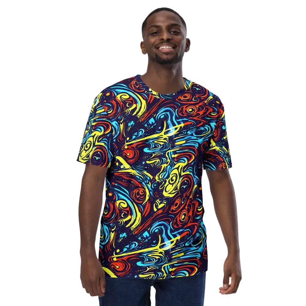 Vivid Whirlwind on Men's Crew Neck T-Shirt — Front