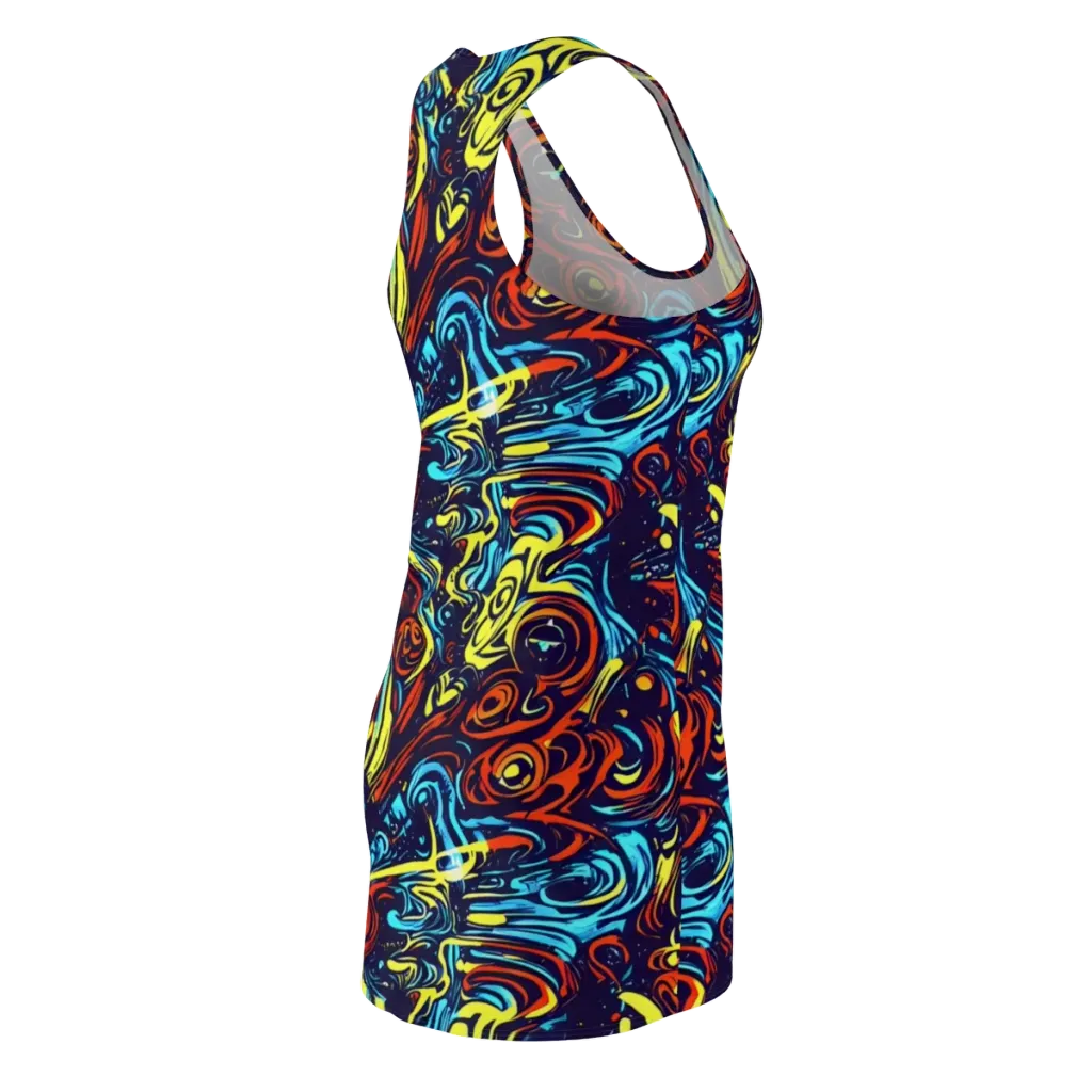 Vivid Whirlwind on Racerback Dress — Back Side