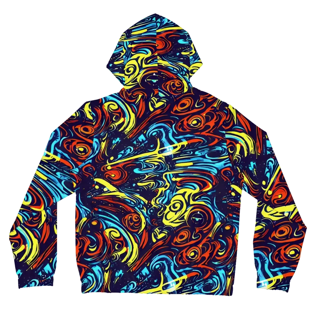 Vivid Whirlwind on Women's Full-Zip Hoodie — Back