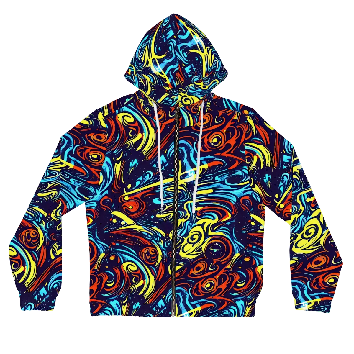 Vivid Whirlwind on Women's Full-Zip Hoodie — Front