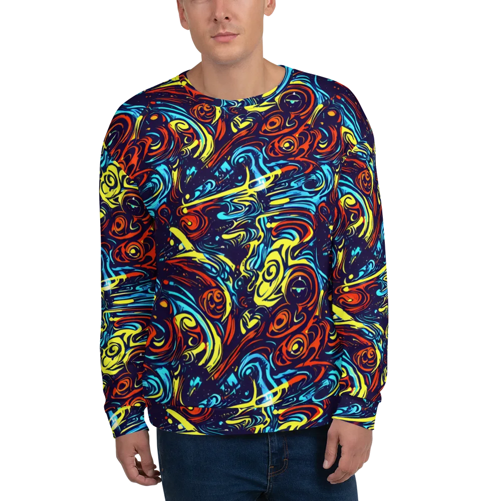 Vivid Whirlwind on Sweatshirt — Front