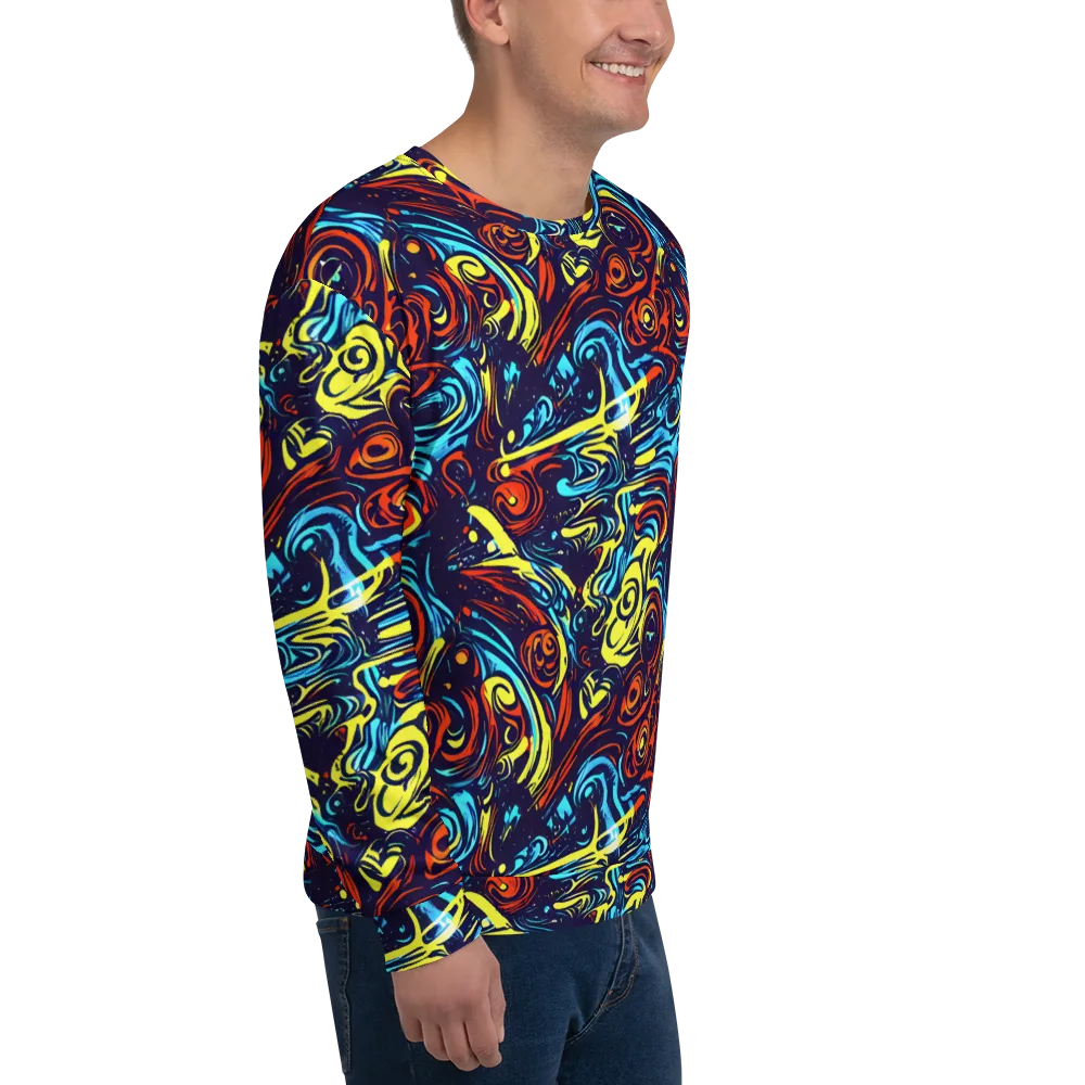 Vivid Whirlwind on Sweatshirt — Right Front