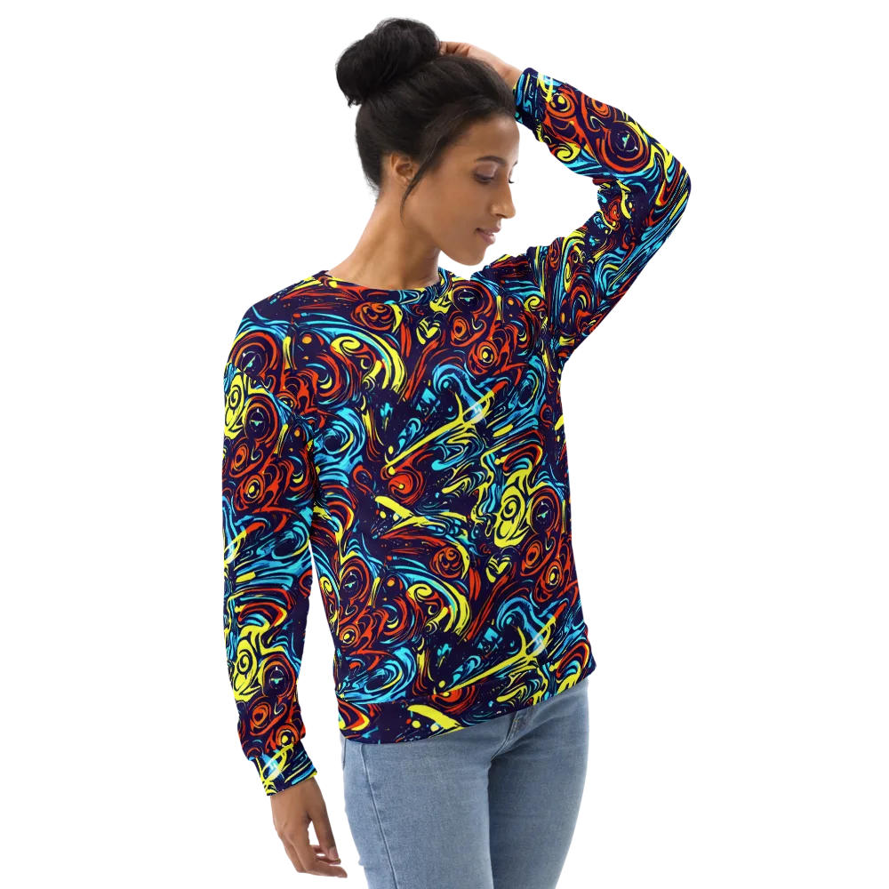 Vivid Whirlwind on Sweatshirt — Right Front