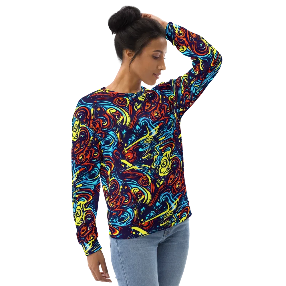 Vivid Whirlwind on Sweatshirt — Right Front