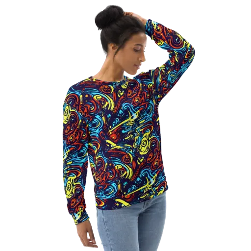 Vivid Whirlwind on a Sweatshirt