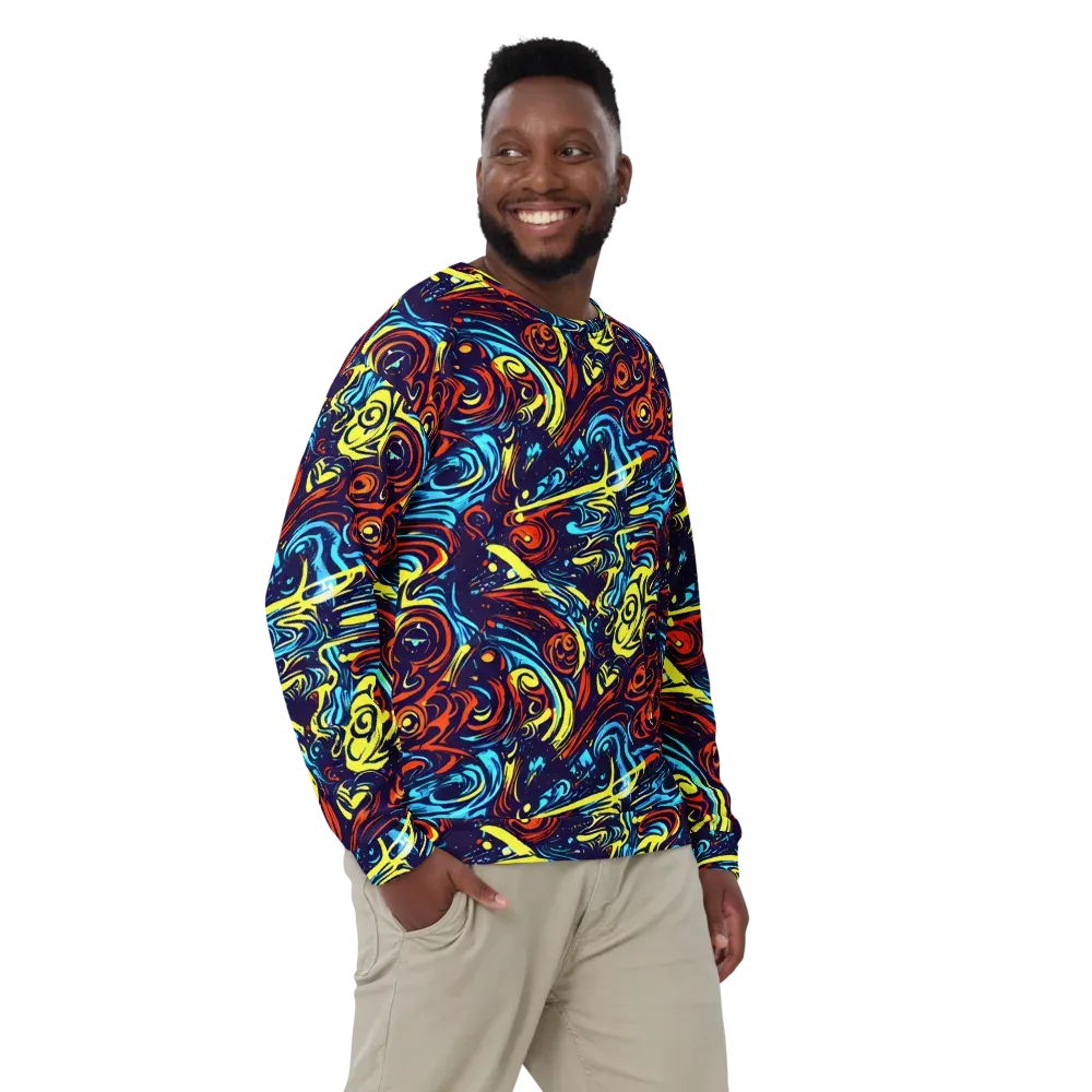 Vivid Whirlwind on Sweatshirt — Front