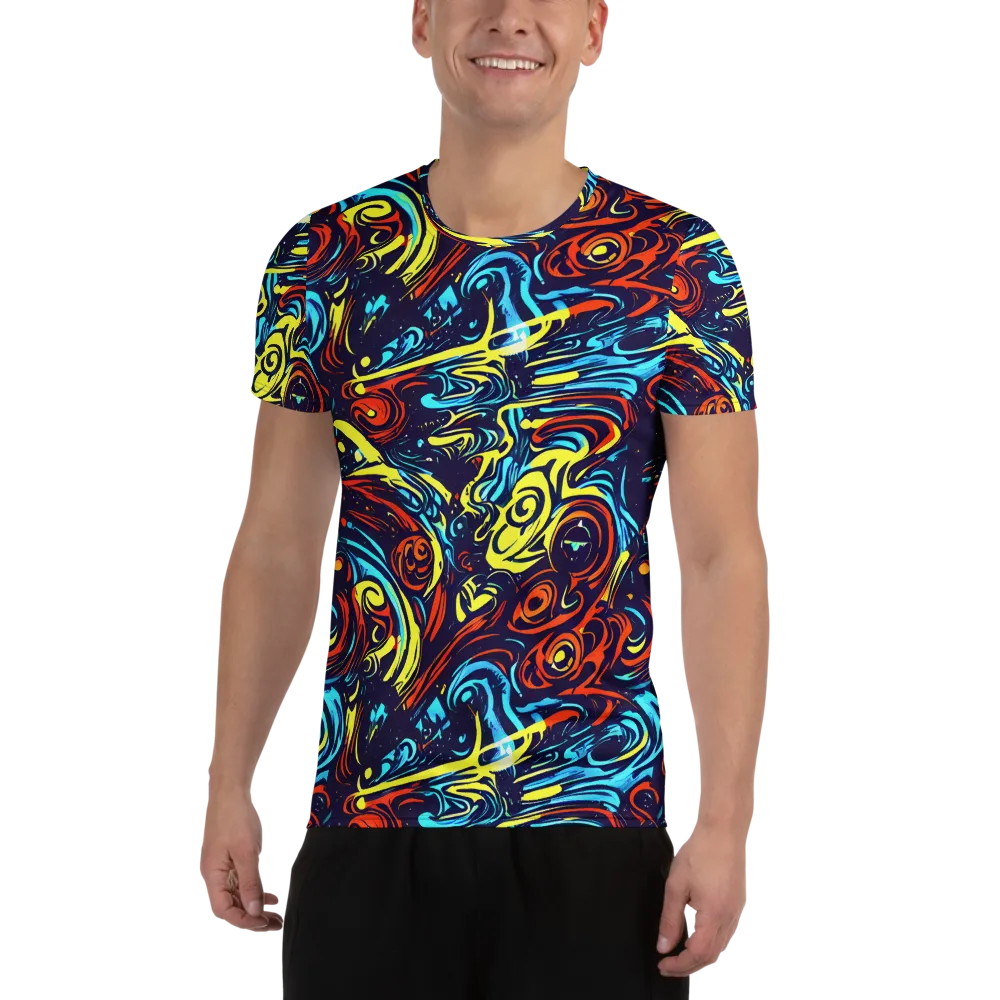 Vivid Whirlwind on Men's Athletic T-Shirt — Front