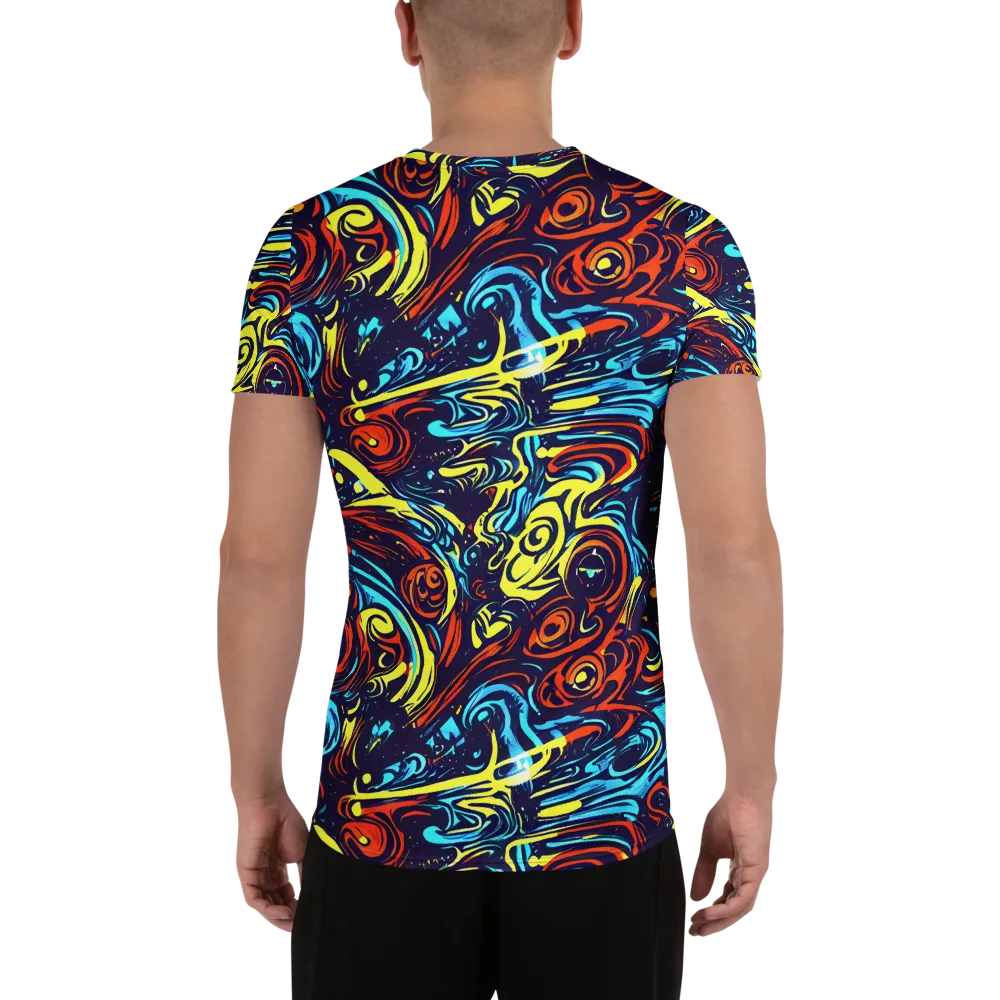 Vivid Whirlwind on Men's Athletic T-Shirt — Back