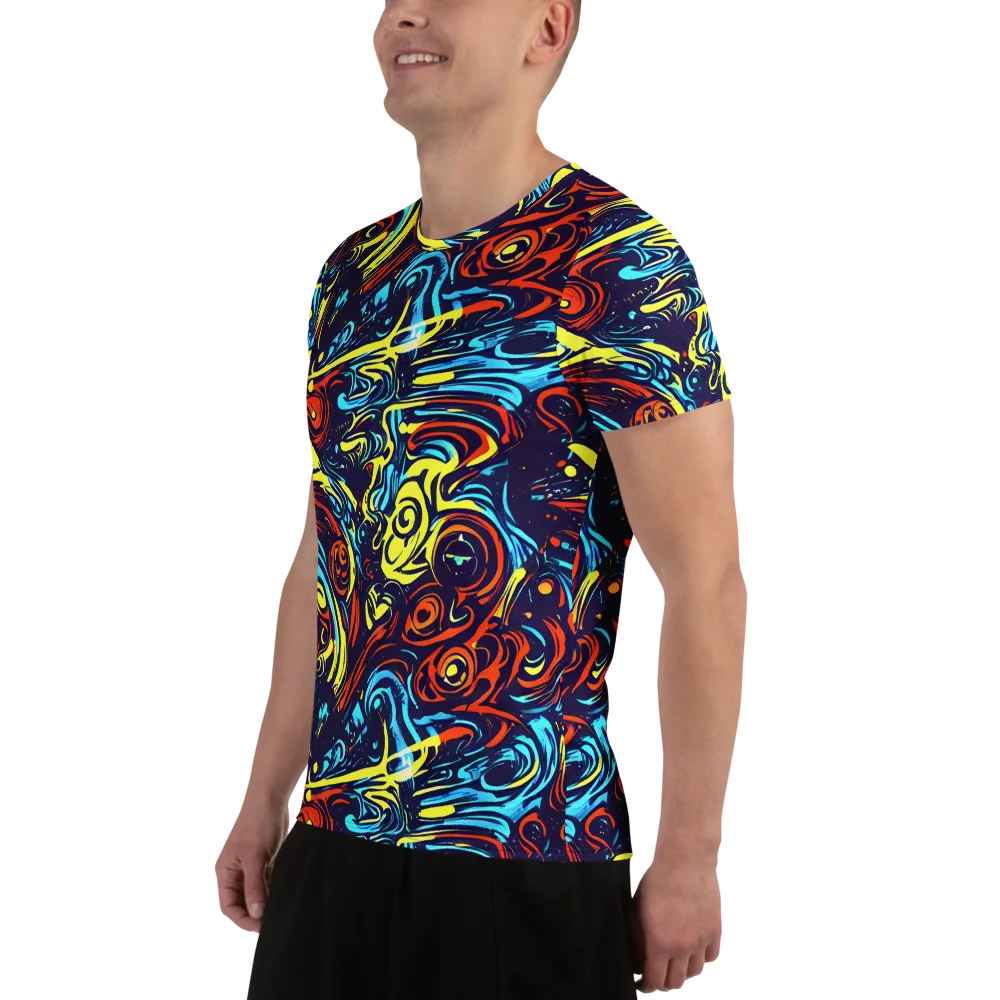 Vivid Whirlwind on Men's Athletic T-Shirt — Left