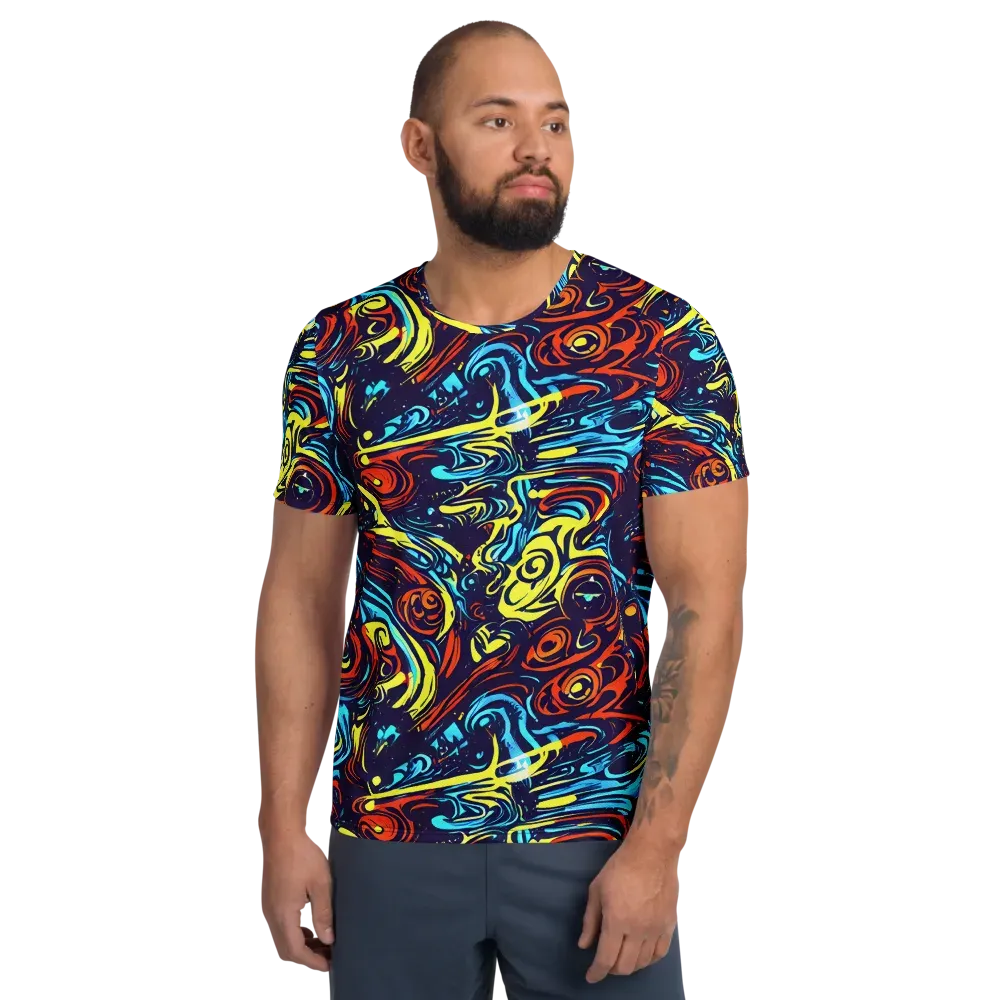 Vivid Whirlwind on Men's Athletic T-Shirt — Front