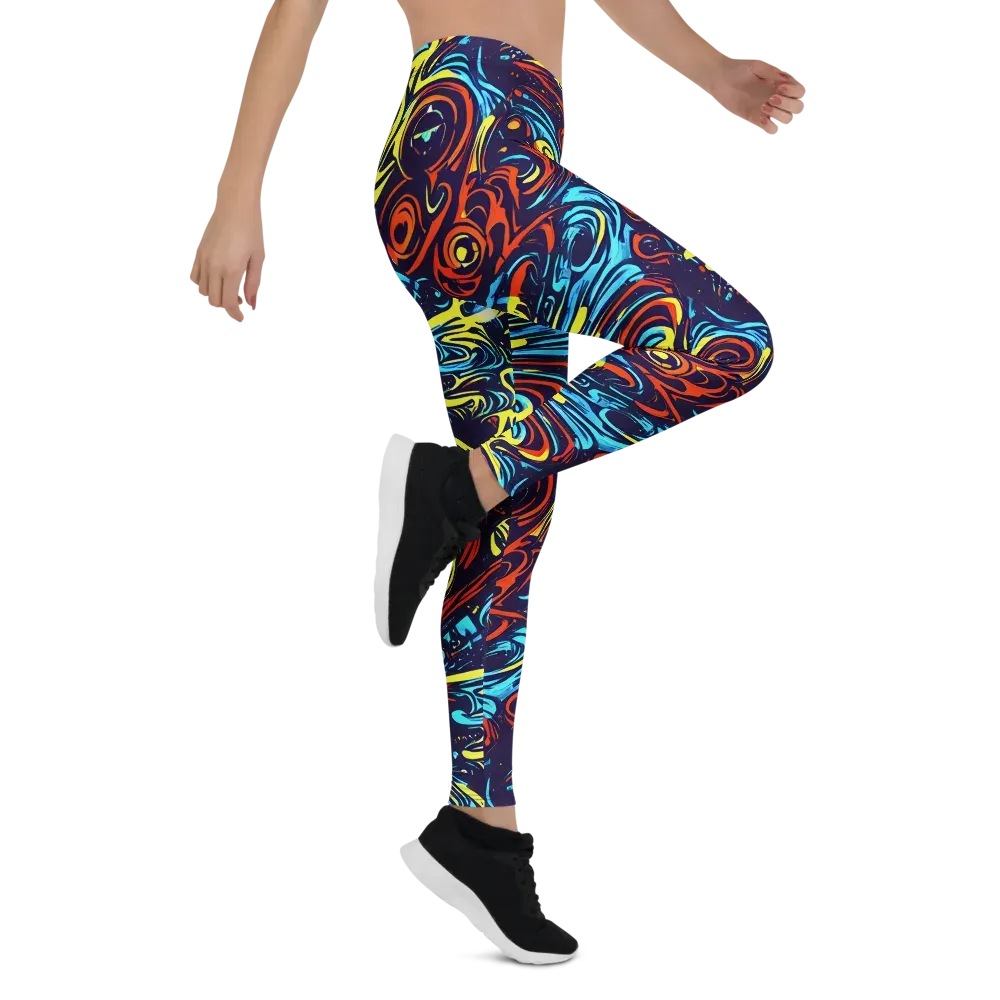 Vivid Whirlwind on Leggings — Right