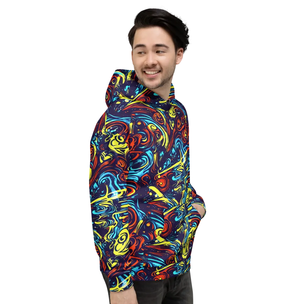 Vivid Whirlwind on Hoodie — Right