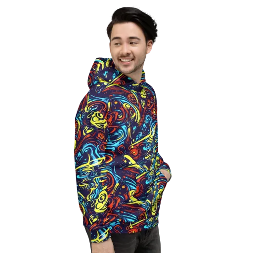 Vivid Whirlwind on a Hoodie