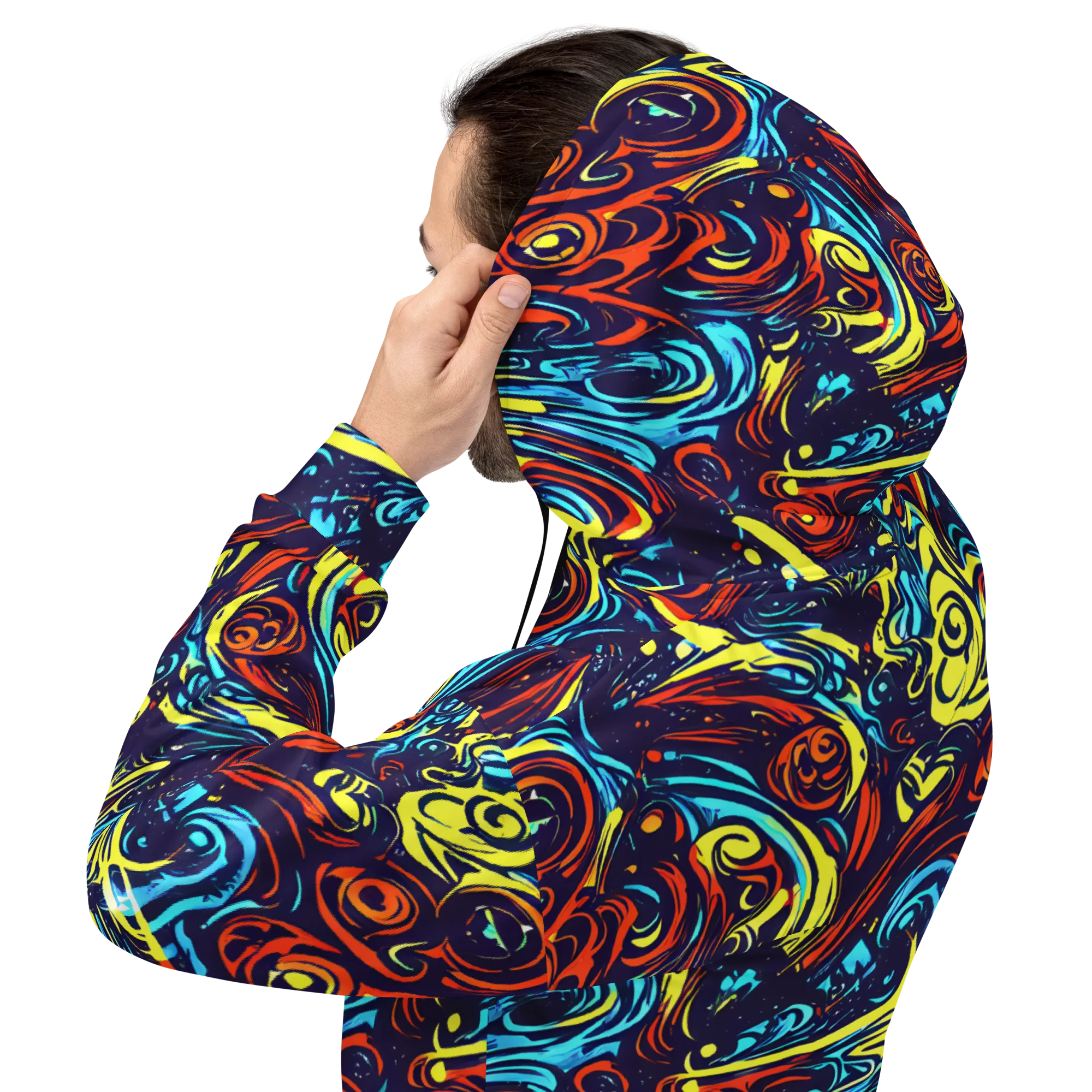 Vivid Whirlwind on Hoodie — Back