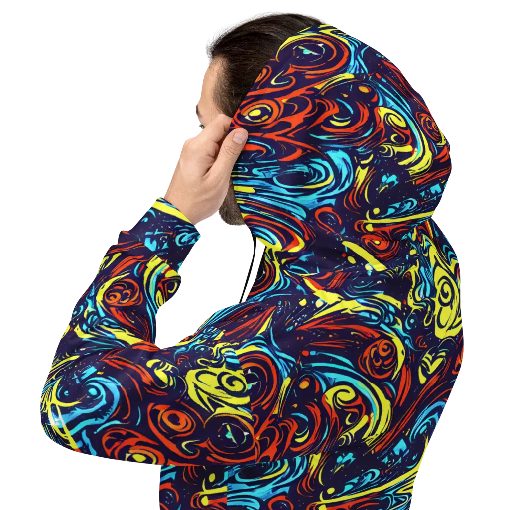 Vivid Whirlwind on Hoodie — Back