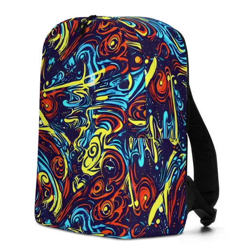 Vivid Whirlwind on a Minimalist Backpack