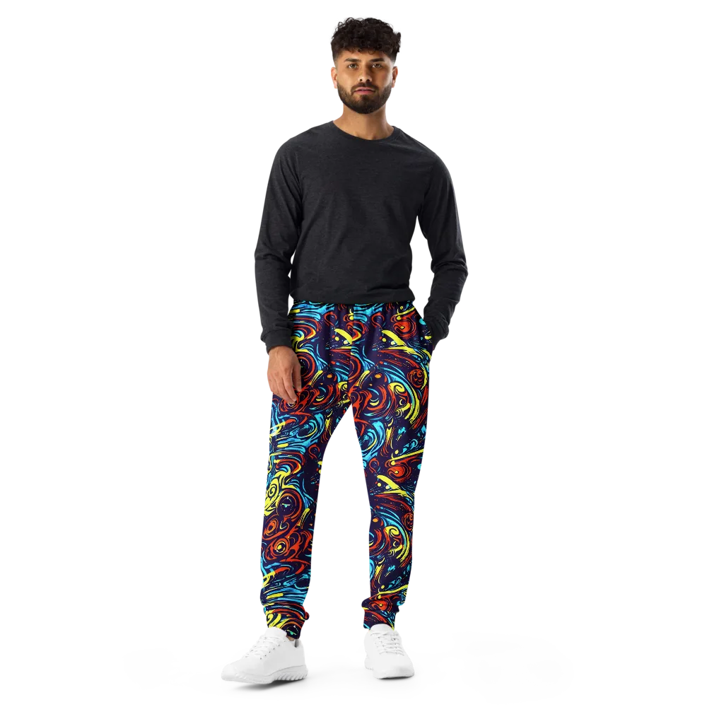 Vivid Whirlwind on Men's Joggers — Front