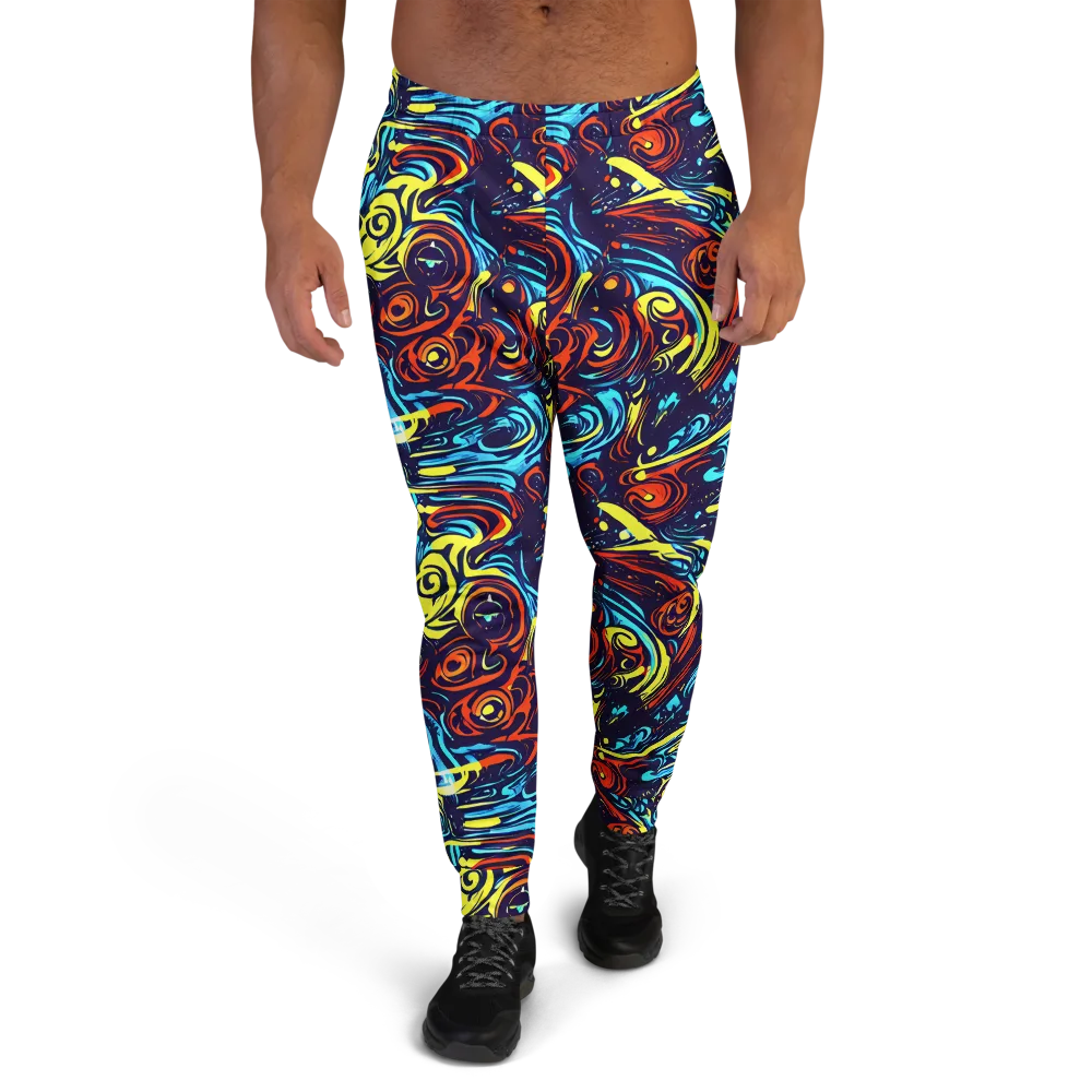Vivid Whirlwind on Men's Joggers — Front