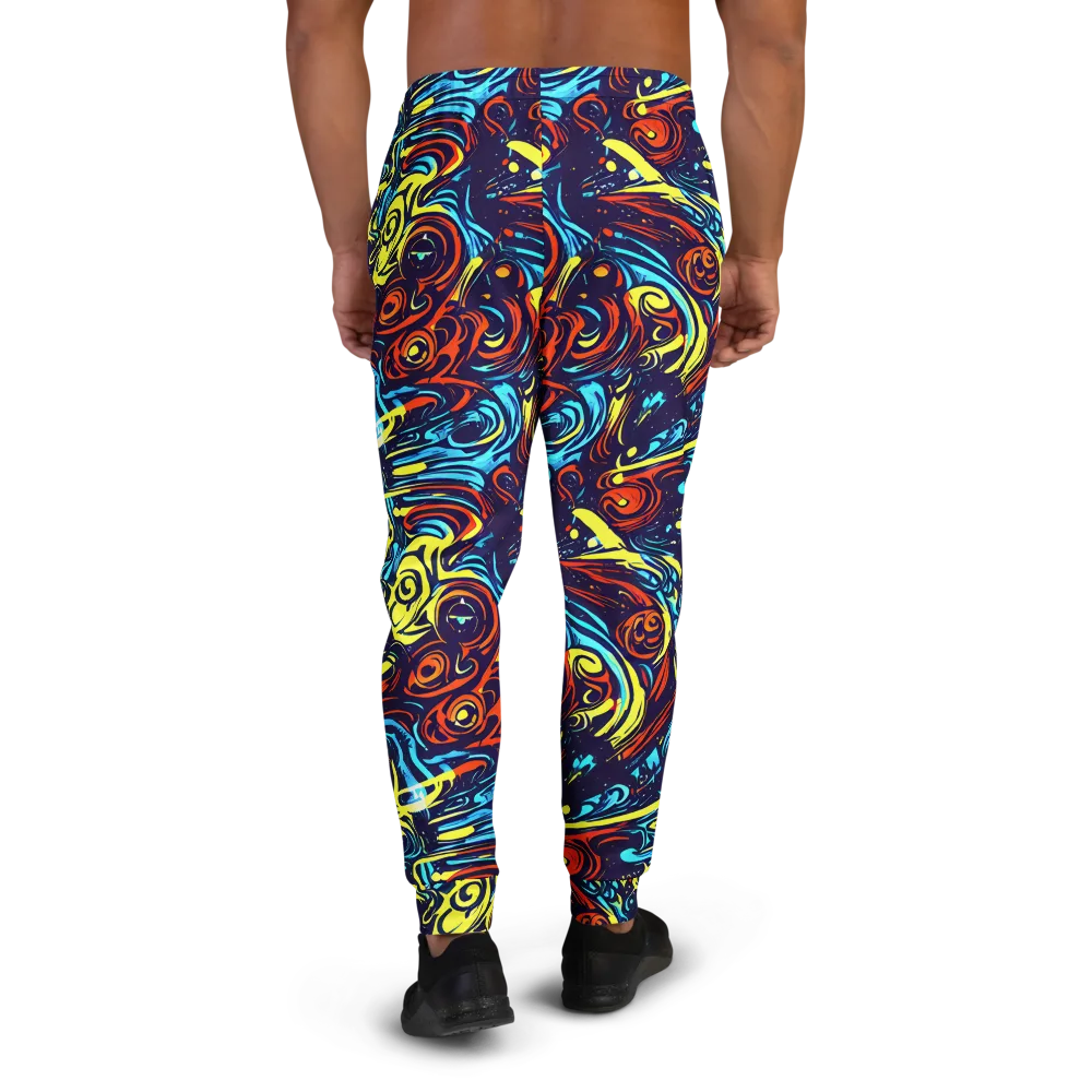 Vivid Whirlwind on Men's Joggers — Back