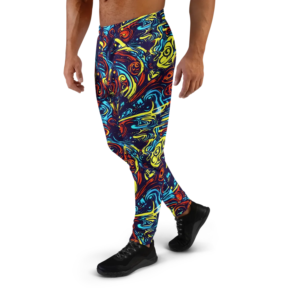 Vivid Whirlwind on Men's Joggers — Left