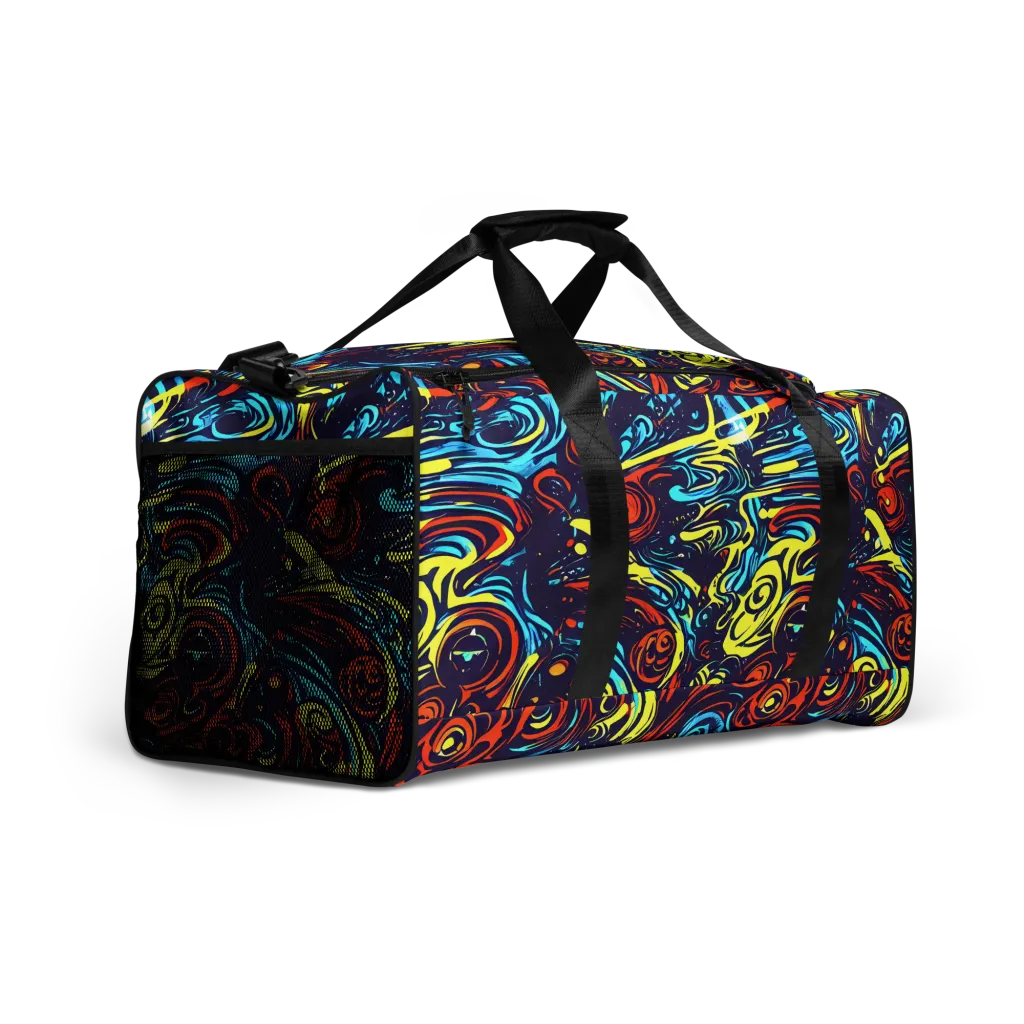 Vivid Whirlwind on Duffle Bag — Right Front