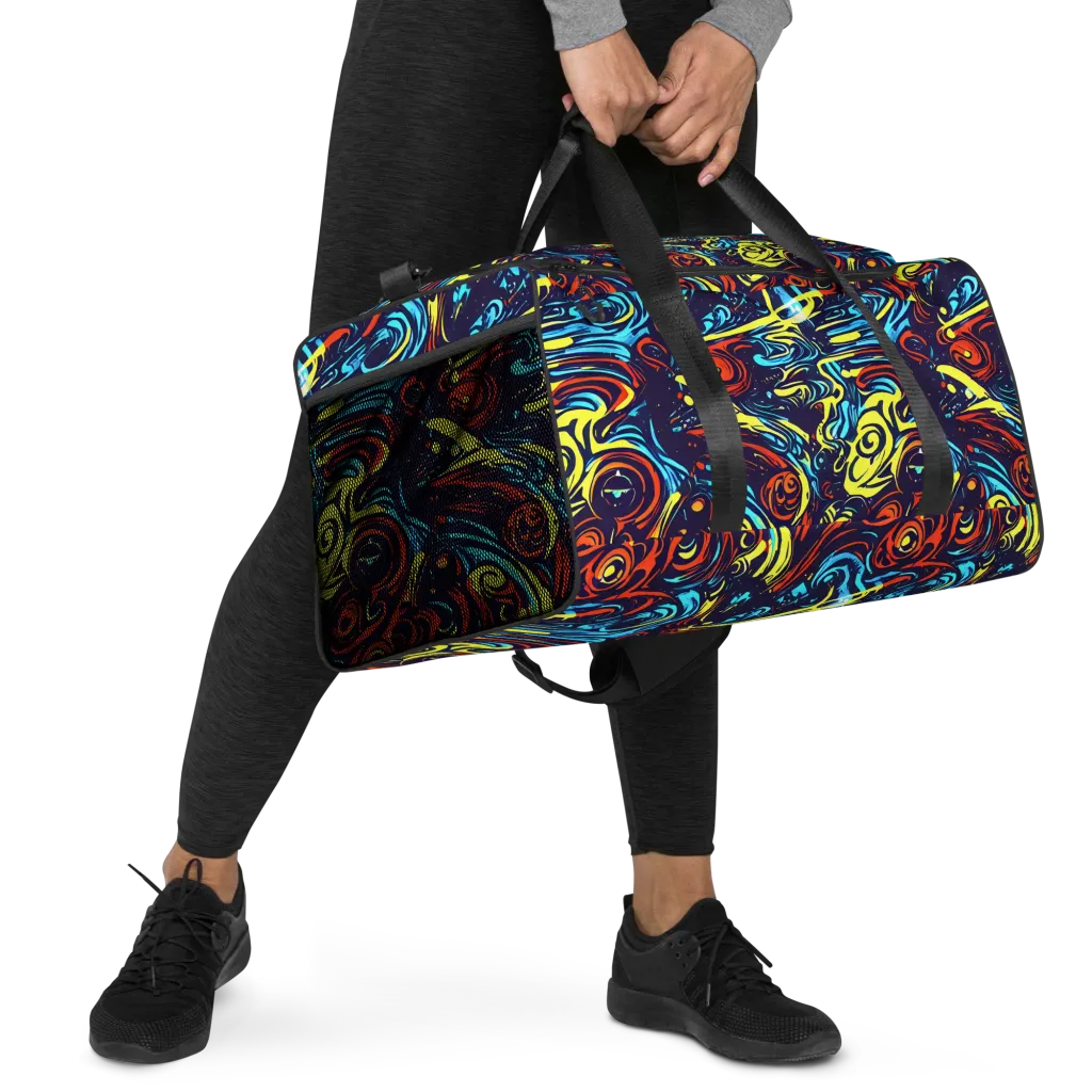 Vivid Whirlwind on Duffle Bag — Right Front