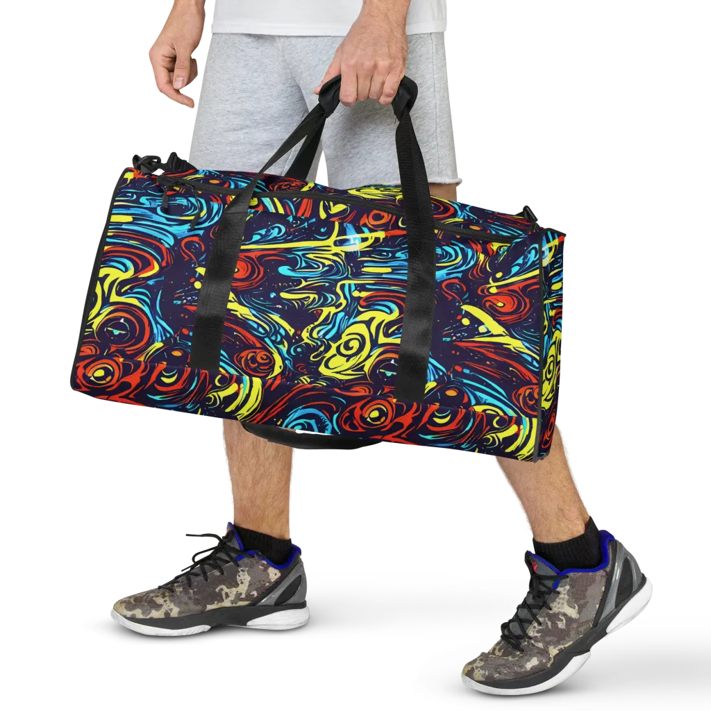 Vivid Whirlwind on Duffle Bag — Front