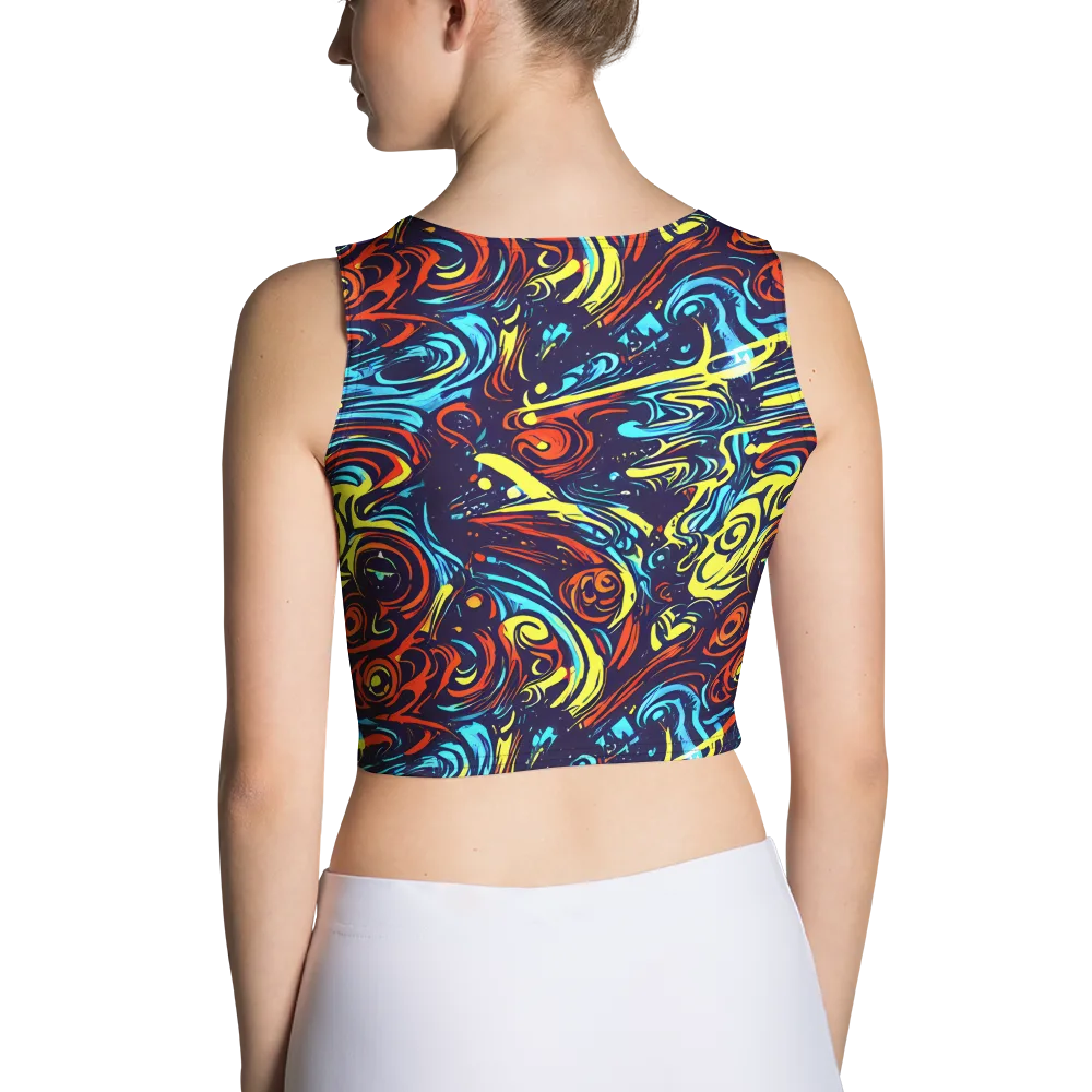 Vivid Whirlwind on Crop Top — Back