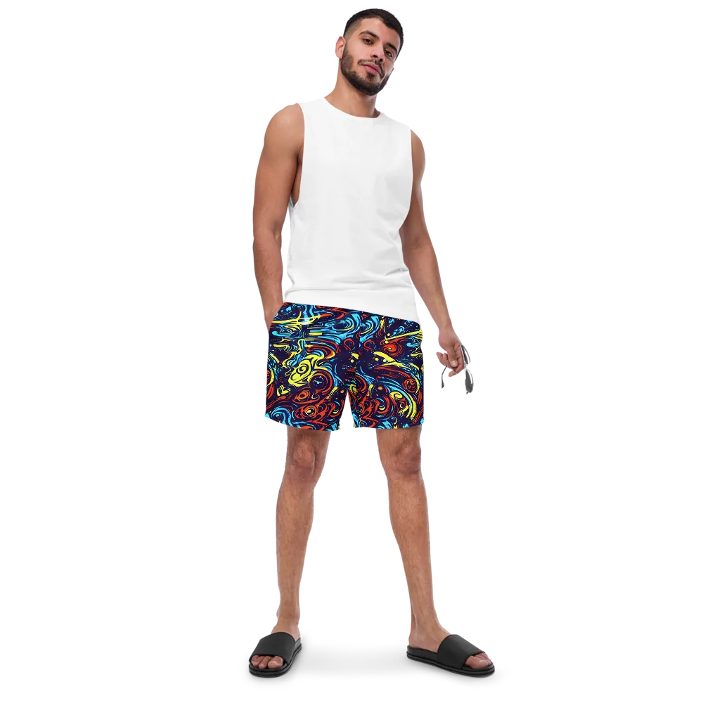 Vivid Whirlwind on Swim Trunks — Front