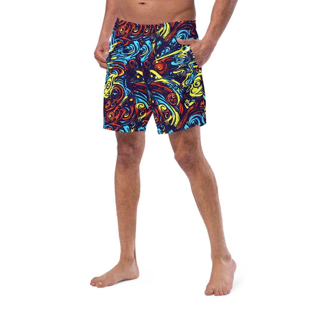 Vivid Whirlwind on Swim Trunks — Left Front