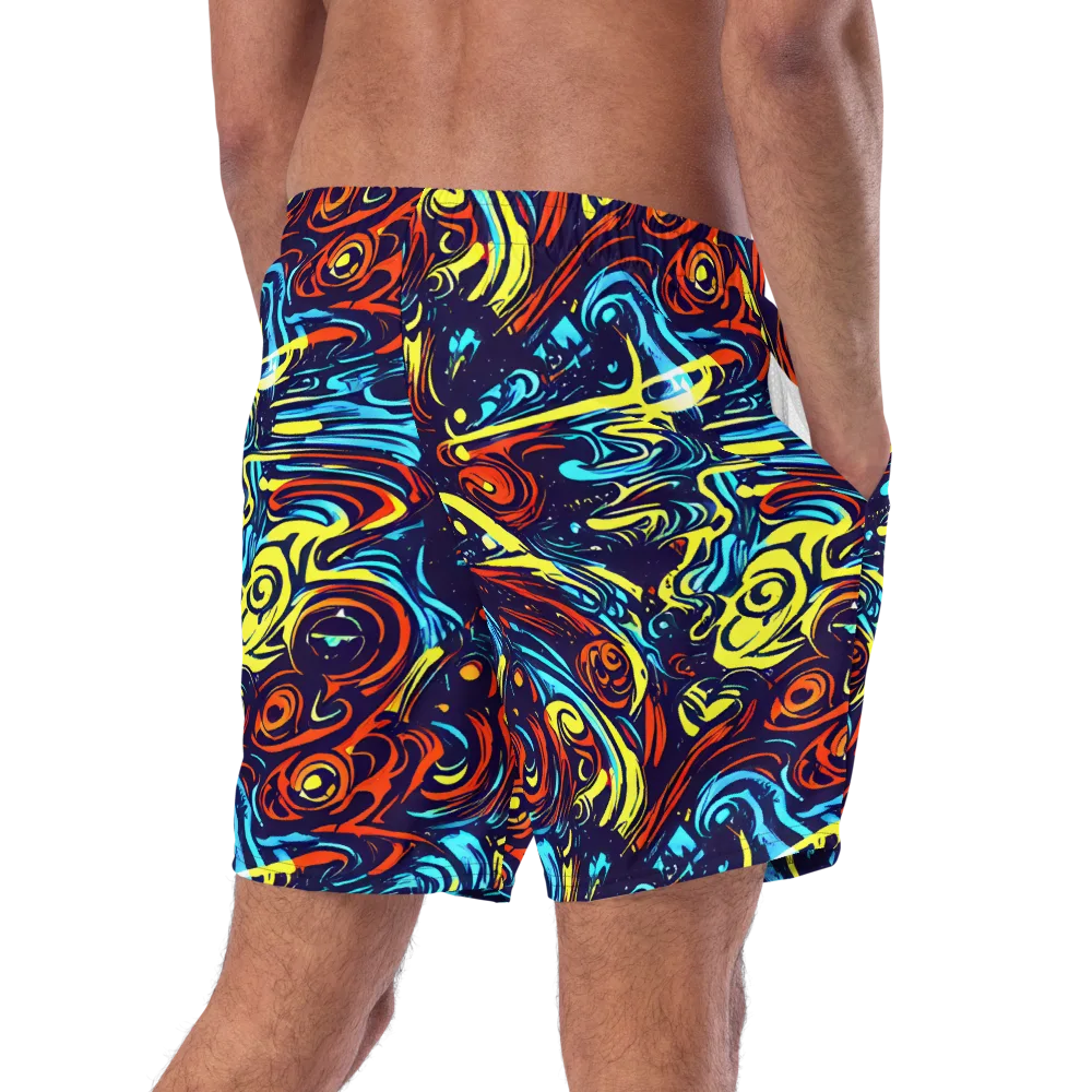 Vivid Whirlwind on Swim Trunks — Right Back
