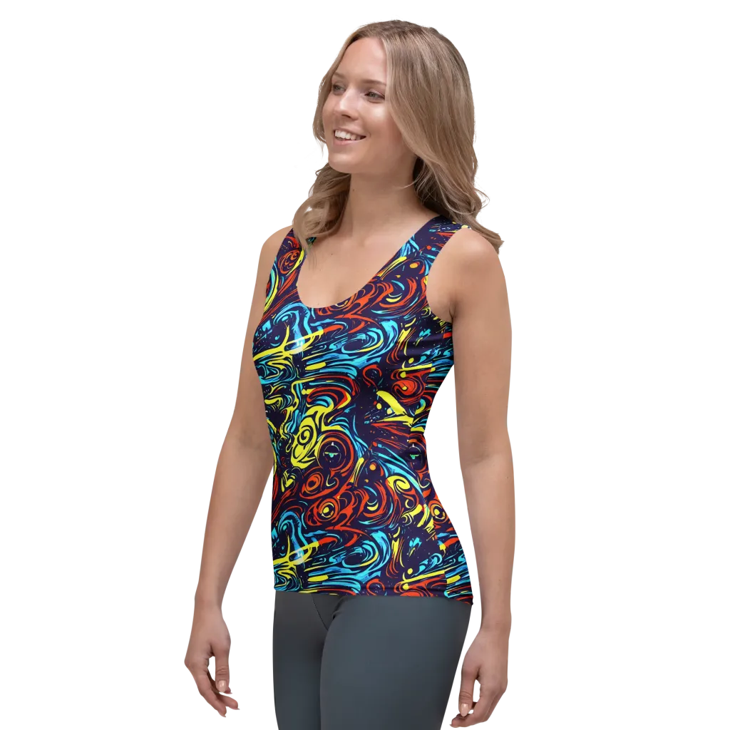 Vivid Whirlwind on Women's Tank Top — Left Front