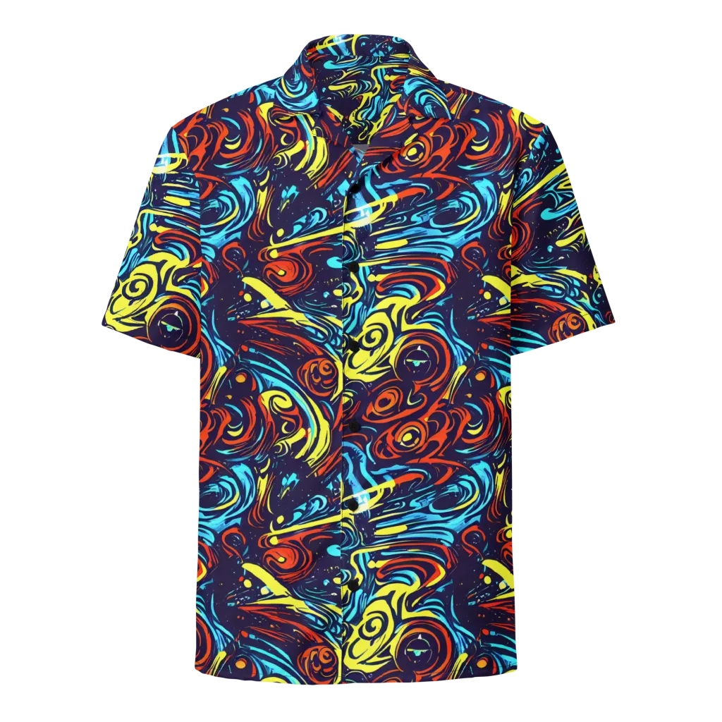 Vivid Whirlwind on Button Shirt — Front