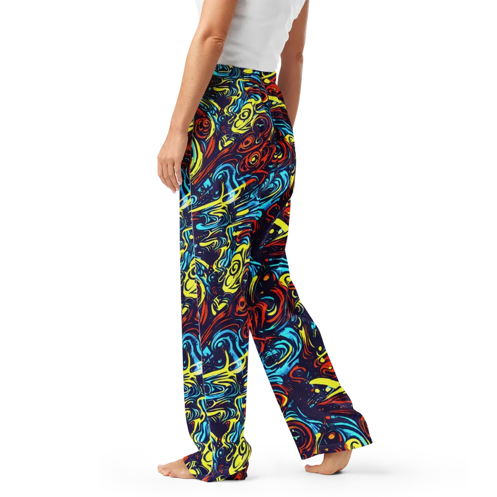 Vivid Whirlwind on Women's Pajama Pants — Left