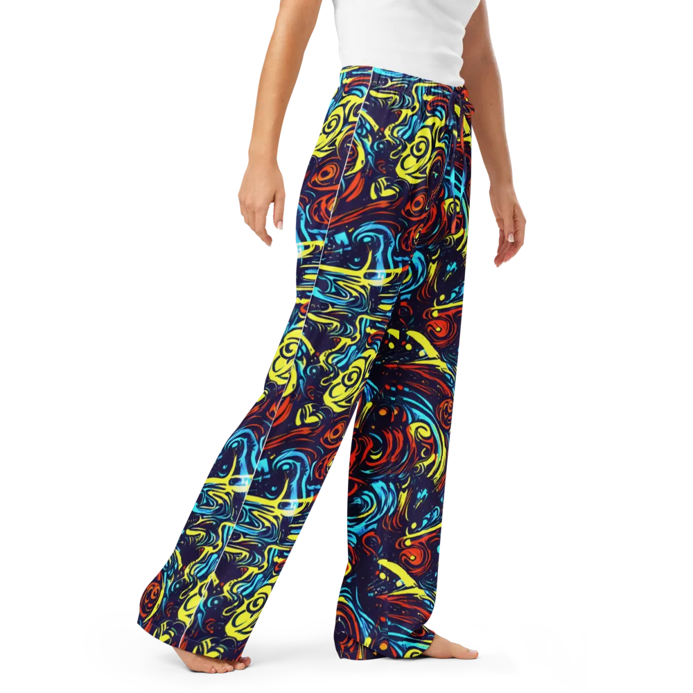 Vivid Whirlwind on Women's Pajama Pants — Right Front