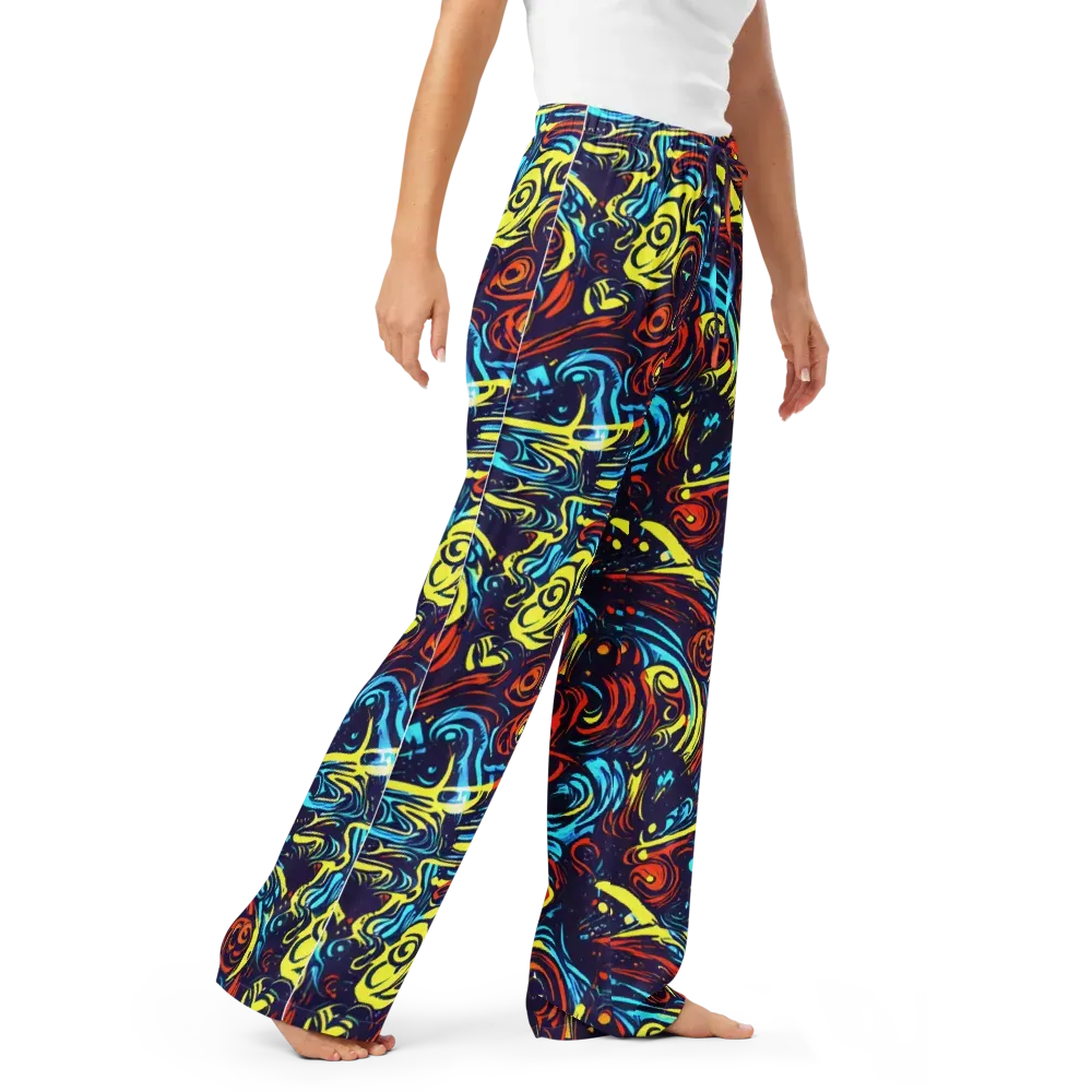 Vivid Whirlwind on Women's Pajama Pants — Right Front