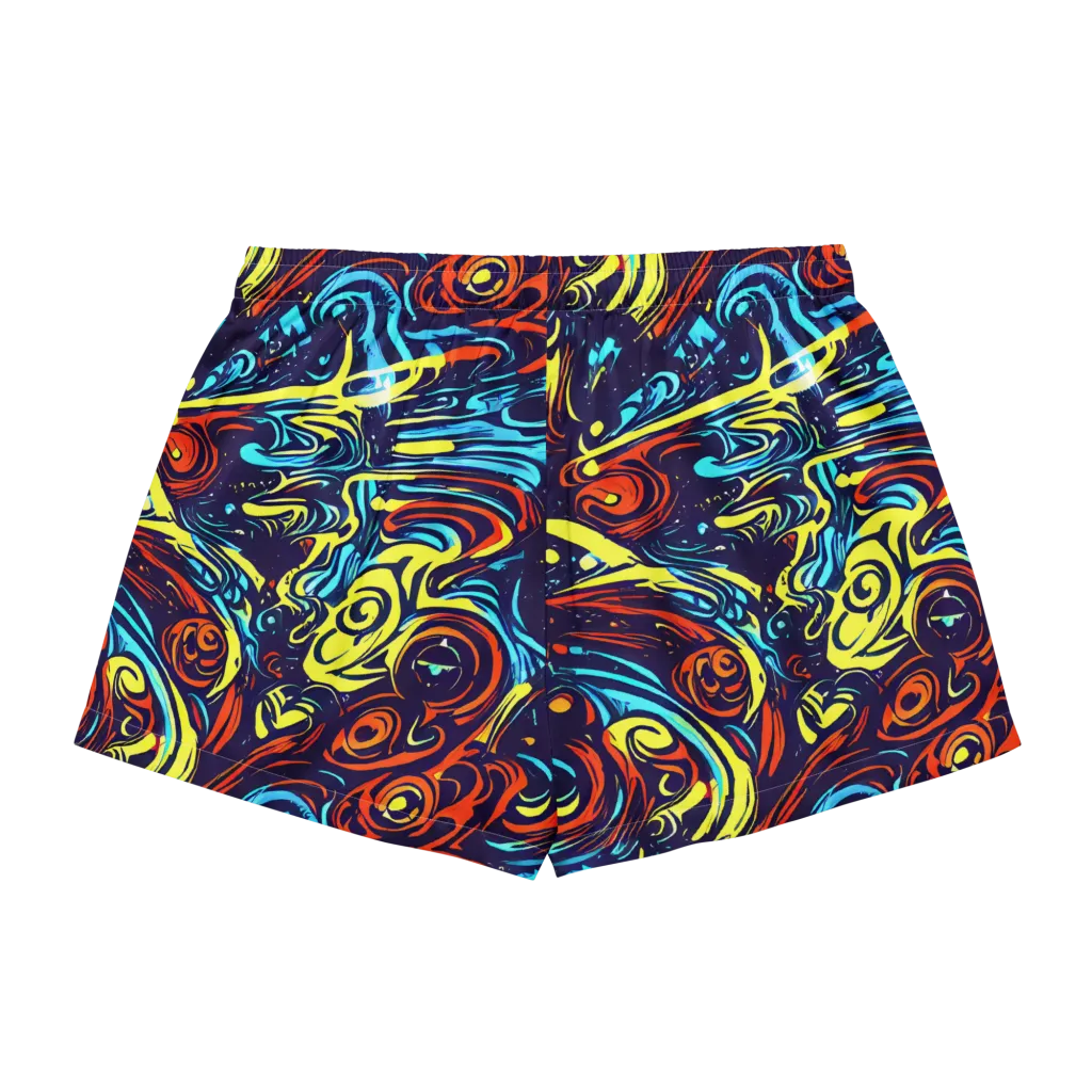 Vivid Whirlwind on Women's Pajama Shorts — Back