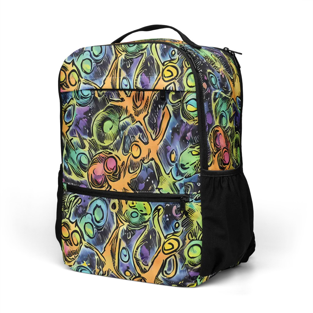 Psychedelic Relics on Utility Backpack — Left Front