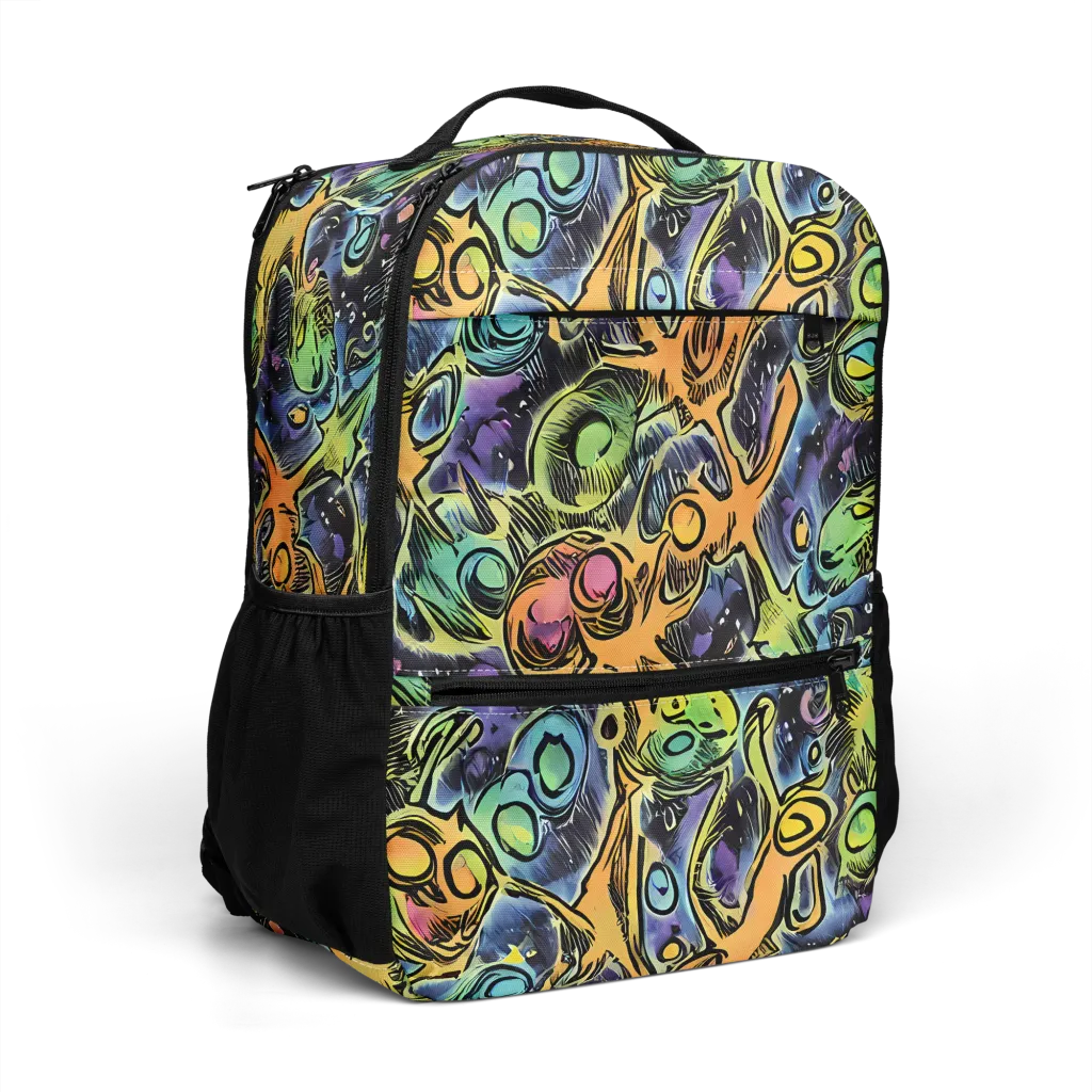 Psychedelic Relics on Utility Backpack — Right Front