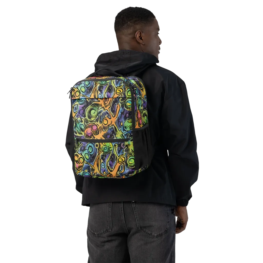 Psychedelic Relics on Utility Backpack — Back
