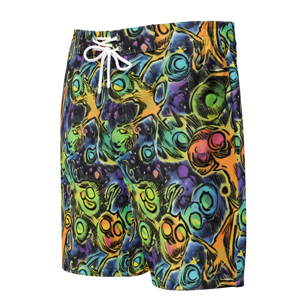 Psychedelic Relics on Men's Board Shorts — Front