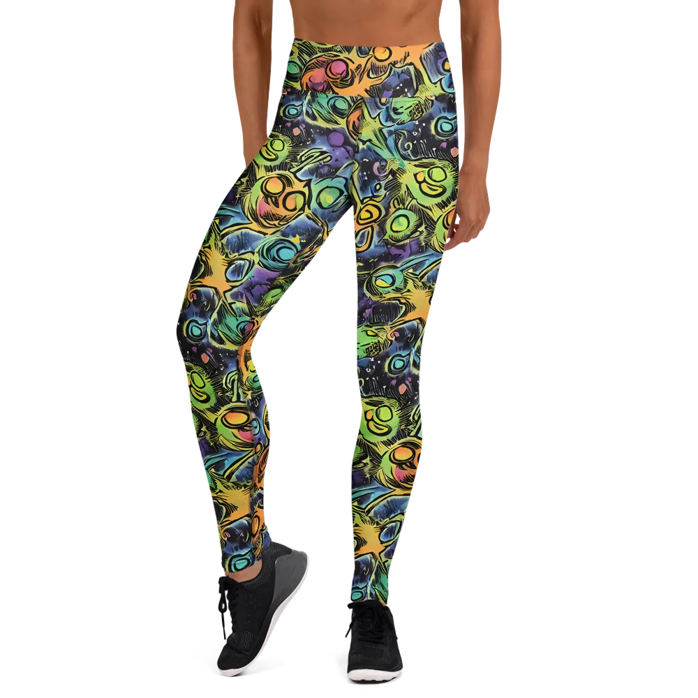 Psychedelic Relics on Yoga Leggings — Front