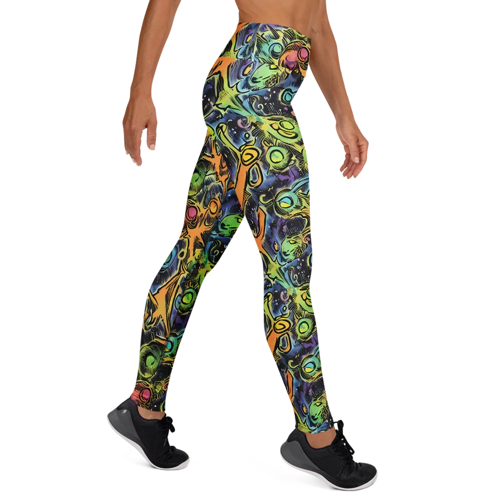 Psychedelic Relics on Yoga Leggings — Right