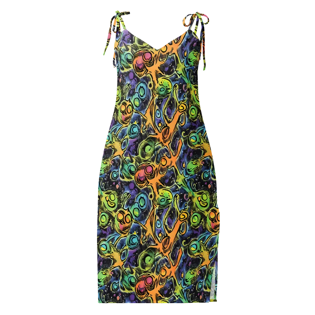 Psychedelic Relics on Slip Dress — Front