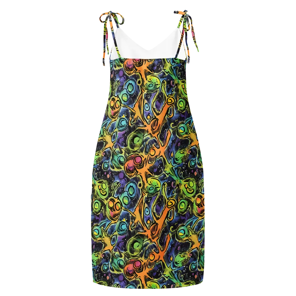 Psychedelic Relics on Slip Dress — Back